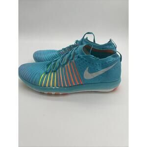 Nike Womens Free Transform Flyknit 833410-400 Blue Running Shoes Sneakers Size 9